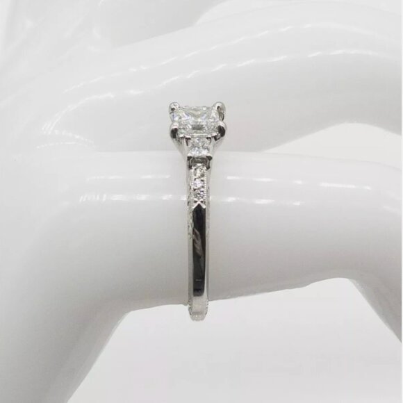 NEW Michael Beaudry 1.51+ct VS1 F GIA Princess Cut Diamond Platinum Ring - Picture 5 of 7